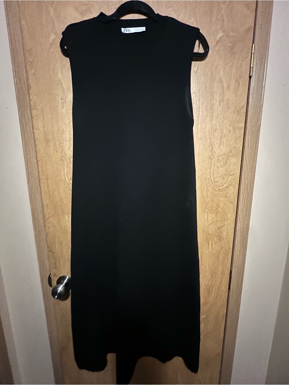 Zara Black Sleeveless Maxi Dress